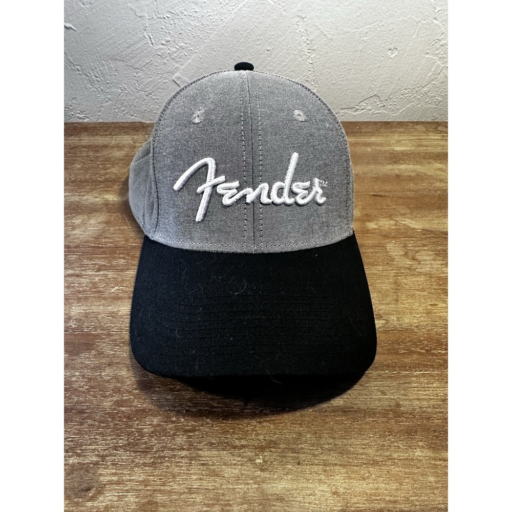 Genuine Fender Hipster Dad Hat, Gray/Black One Size Fits Most 919-0121-000
